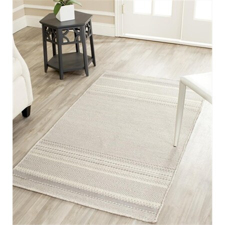 Safavieh 5 x 8 ft. Medium Rectangle Contemporary Kilim Grey and Ivory Rug KLM419B-5